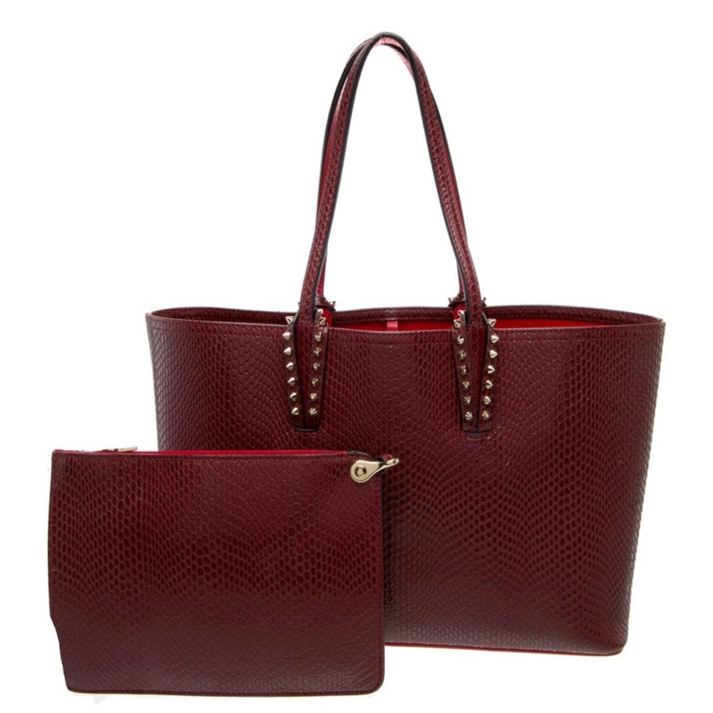 Christian Louboutin Jurassic Snake Embossed Leather Cabata Tote